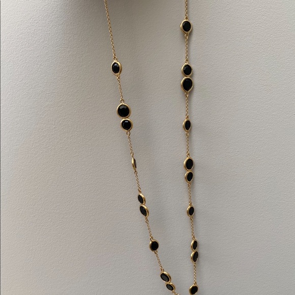 Kate Spade Black & Gold Long Chain Necklace - Picture 3 of 6